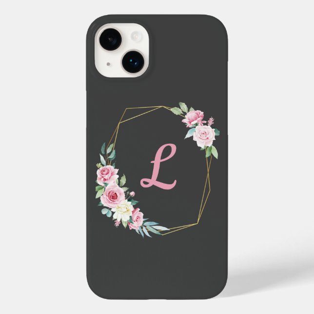 Personalisierte Rosen auf Grau Case-Mate iPhone 14 Plus Hülle (Rückseite)