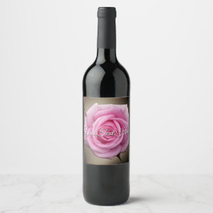 Personalisierte Rosenflaschenetiketten  Weinetikett