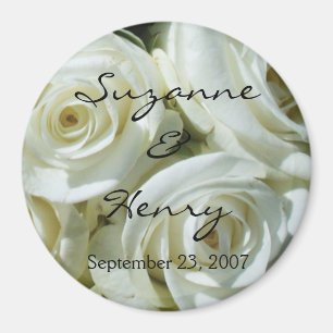 Personalisierte Rosenhochzeit Magnet
