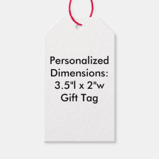 Personalisierte rote Bindfadenabmessungen 3,5"l x Geschenkanhänger