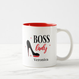 Personalisierte Rote Bottom Stiletto Heel Boss Lad Zweifarbige Tasse