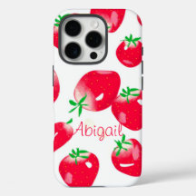 Personalisierte Rote Erdbeeren (weiß)