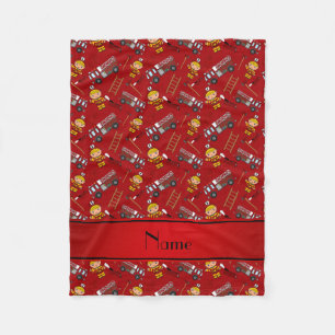 Personalisierte rote fleecedecke