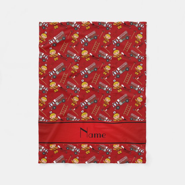 Personalisierte rote fleecedecke (Vorderseite)