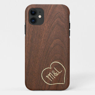 Personalisierte rote hölzerne Beschaffenheit mit Case-Mate iPhone Hülle