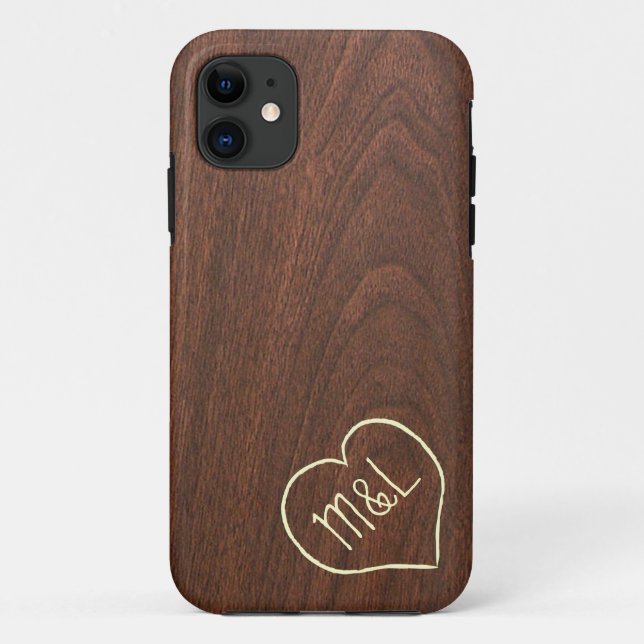 Personalisierte rote hölzerne Beschaffenheit mit Case-Mate iPhone Hülle (Rückseite)