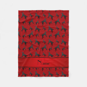 Personalisierte rote Labrador-Retrievernamenshunde Fleecedecke
