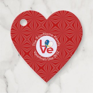 Personalisierte rote LIEBE der Azoren Geschenkanhänger