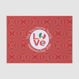 Personalisierte Rote LIEBE Seidenpapier