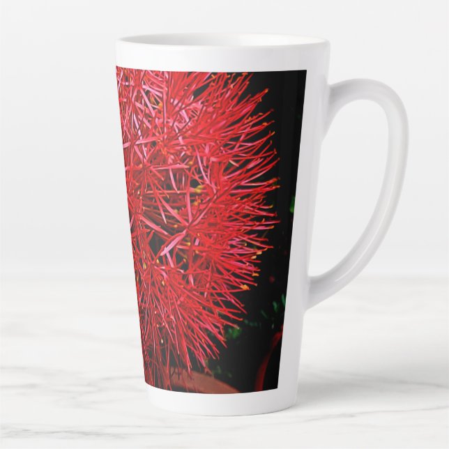 Personalisierte Rote Mayflower Latte Tasse (Rechts)