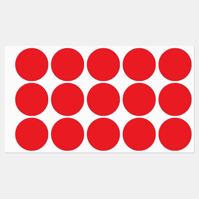 Personalisierte rote Monogramm-Etiketten Etiketten (Blatt)