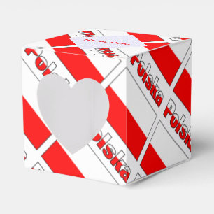 Personalisierte rote Namens-Polska-Flagge gekachel Geschenkschachtel