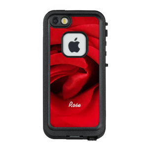 Personalisierte rote Rose LifeProof FRÄ’ iPhone SE/5/5s Hülle