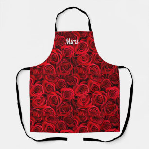 Personalisierte rote Rosen - All-over-Print-Schürz Schürze