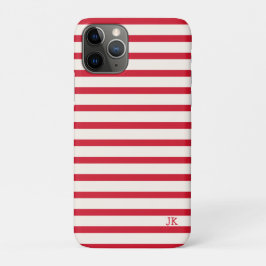 Personalisierte rote und weiße Streifen Case-Mate iPhone Hülle