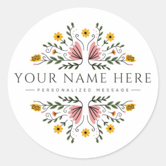 Personalisierte Round Stickers | Anpassbare Aufkle