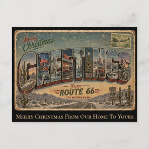 Personalisierte Route 66 Big Letter Weihnachten