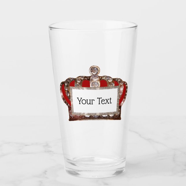 Personalisierte "Royal Crown" Glas (Vorderseite)