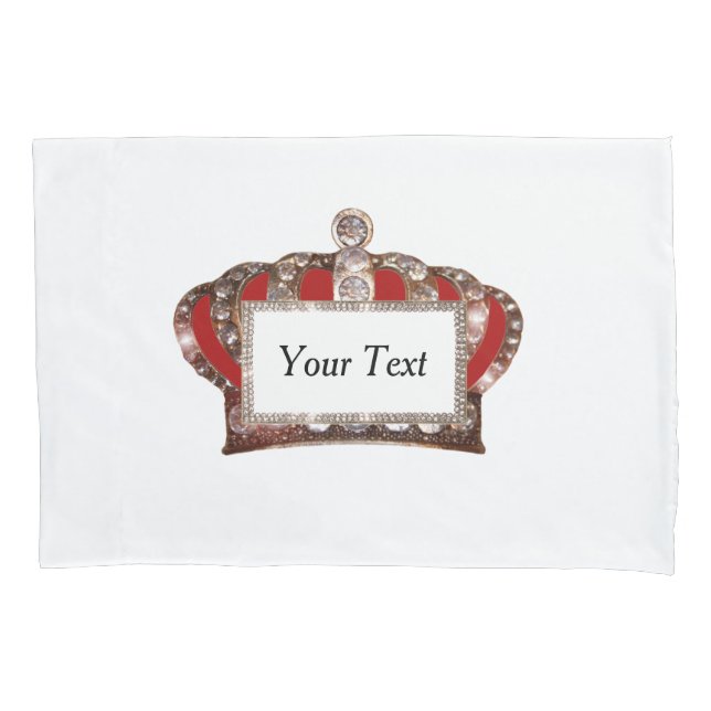 Personalisierte "Royal Crown" Kissenbezug (Vorderseite)