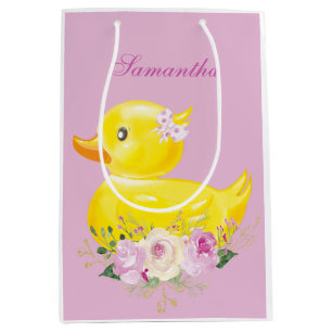 Personalisierte RUBBER DUCK GIRL Geschenktasche Mittlere Geschenktüte