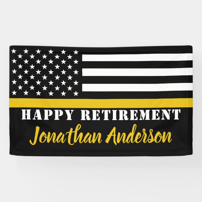 Personalisierte Rückgabe von Thin Gold Line Banner (Horizontal)