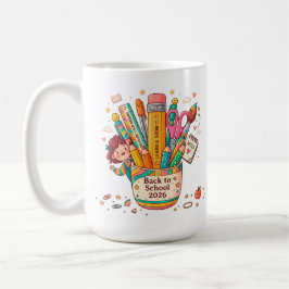 Personalisierte Rückkehr zur Schule 2026 Kaffeetasse