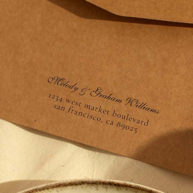 Personalisierte Rücksendeadresse für einfaches Skr Permastempel (Rubber Stamp Mock-up)