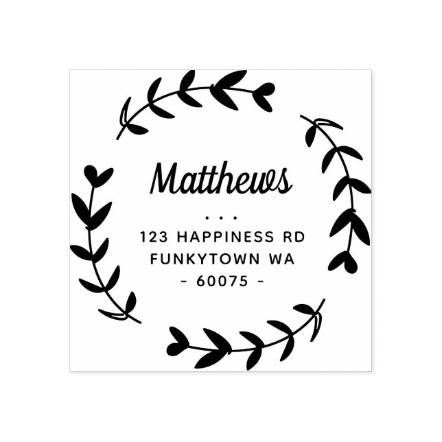 PERSONALISIERTE RÜCKSENDEADRESSE GUMMISTEMPEL (Prägung)