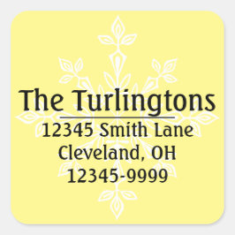 Personalisierte Rücksendeadresse Quadratischer Aufkleber