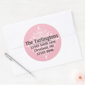 Personalisierte Rücksendeadresse Runder Aufkleber