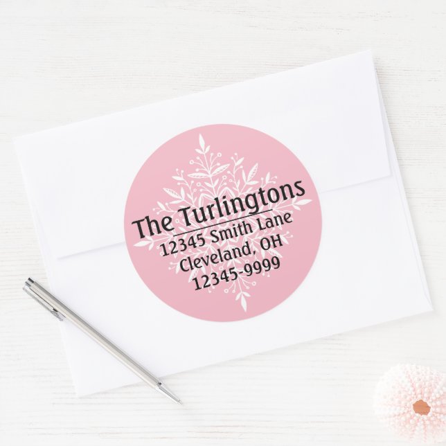 Personalisierte Rücksendeadresse Runder Aufkleber (Umschlag)