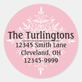 Personalisierte Rücksendeadresse Runder Aufkleber