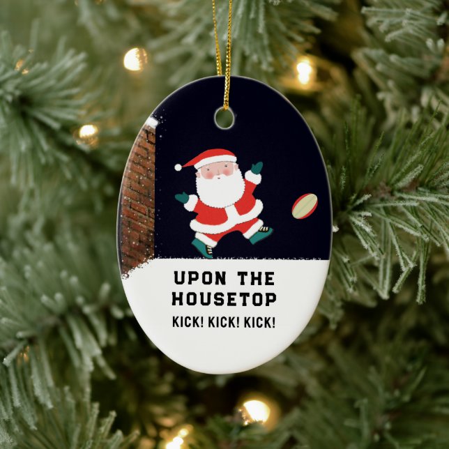 Personalisierte Rugby Collectible Keramik Ornament (Baum)