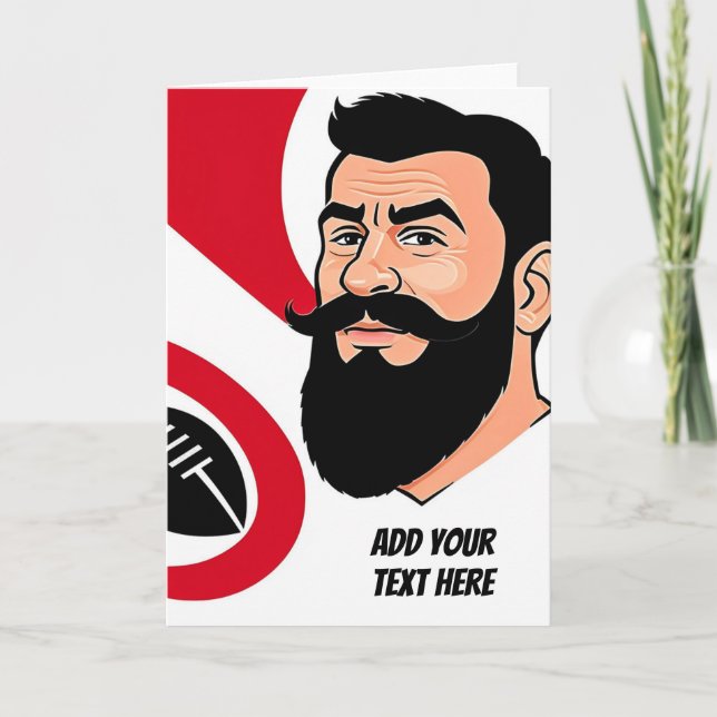 Personalisierte Rugby-Grußkarte Feiertagskarte (Vorderseite)