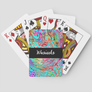 Personalisierte Ruhe Abstraktes Fluid Art Spielkarten
