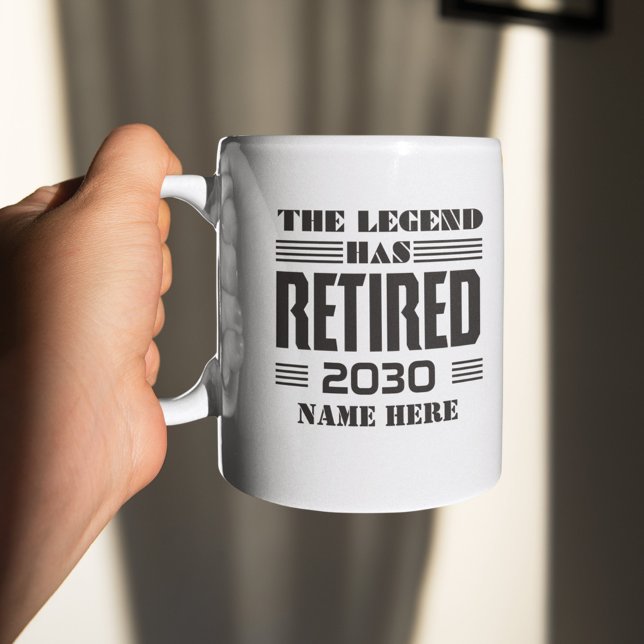 Personalisierte Ruhestandsregelung der Legislaturp Zweifarbige Tasse (Von Creator hochgeladen)