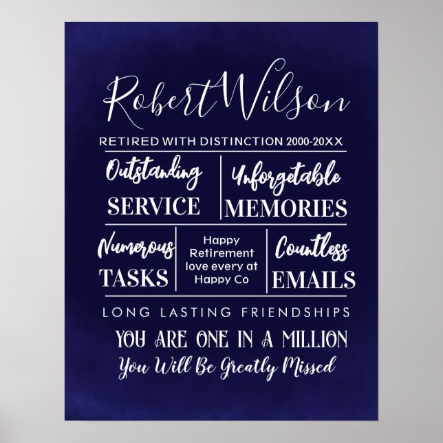 Personalisierte Ruhestandsschiff Poster Print (Vorne)