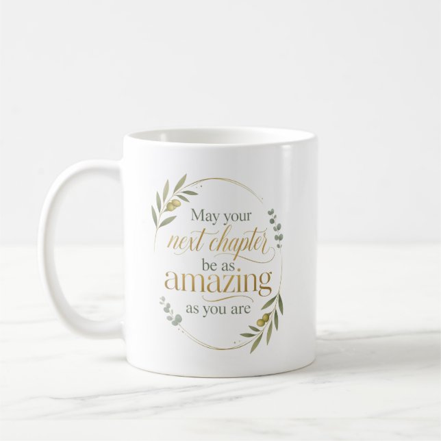 Personalisierte Ruhestandswünsche für Mitarbeiter Kaffeetasse (Links)