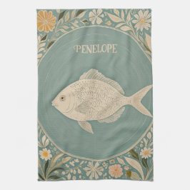 Personalisierte ruhige Tides Geschirrtuch