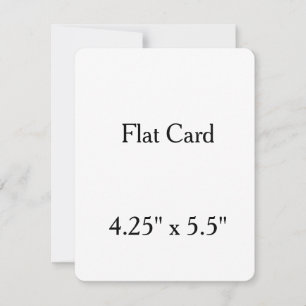 personalisierte runde Flat Card 10,8 cm x 14 cm