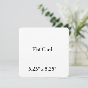 personalisierte runde Flat Card, 5,25" x 5,25"