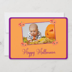 Personalisierte runde Frohe Halloween-Karten mit F Karte