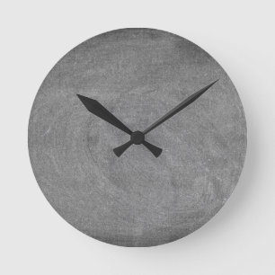 Personalisierte runde Uhr für die Black Chalkboard