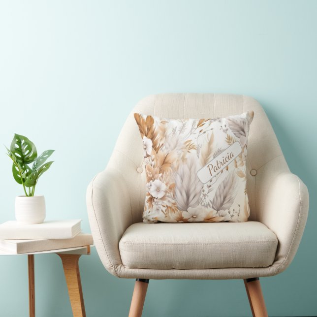 Personalisierte rustikale Chic Bohemische Wildblum Kissen (Stuhl )