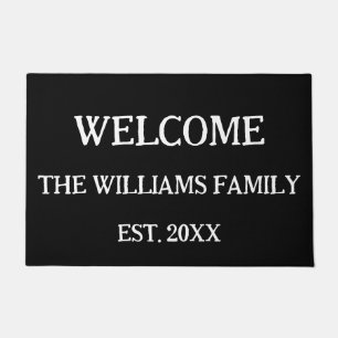 Personalisierte rustikale Familienname Monogramm D Fußmatte