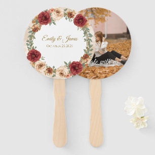 Personalisierte Rustikale Herbstblumenfans Fächer