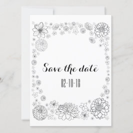 Personalisierte rustikale Hochzeit mit Blumen lade Einladung