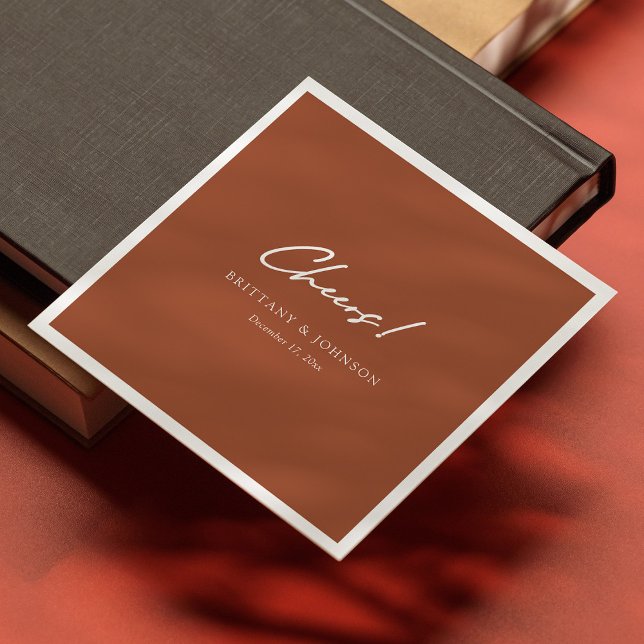 Personalisierte rustikale Hochzeit Napkins - Beifa Serviette (Personalized Rustic Wedding Napkins - Cheers!)