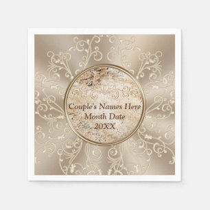 Personalisierte rustikale Hochzeit Napkins mit IHR Serviette