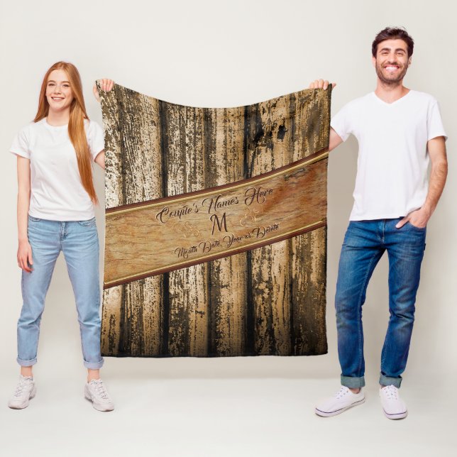Personalisierte rustikale Hochzeitsgeschenke, Hoch Fleecedecke (Beispiel)